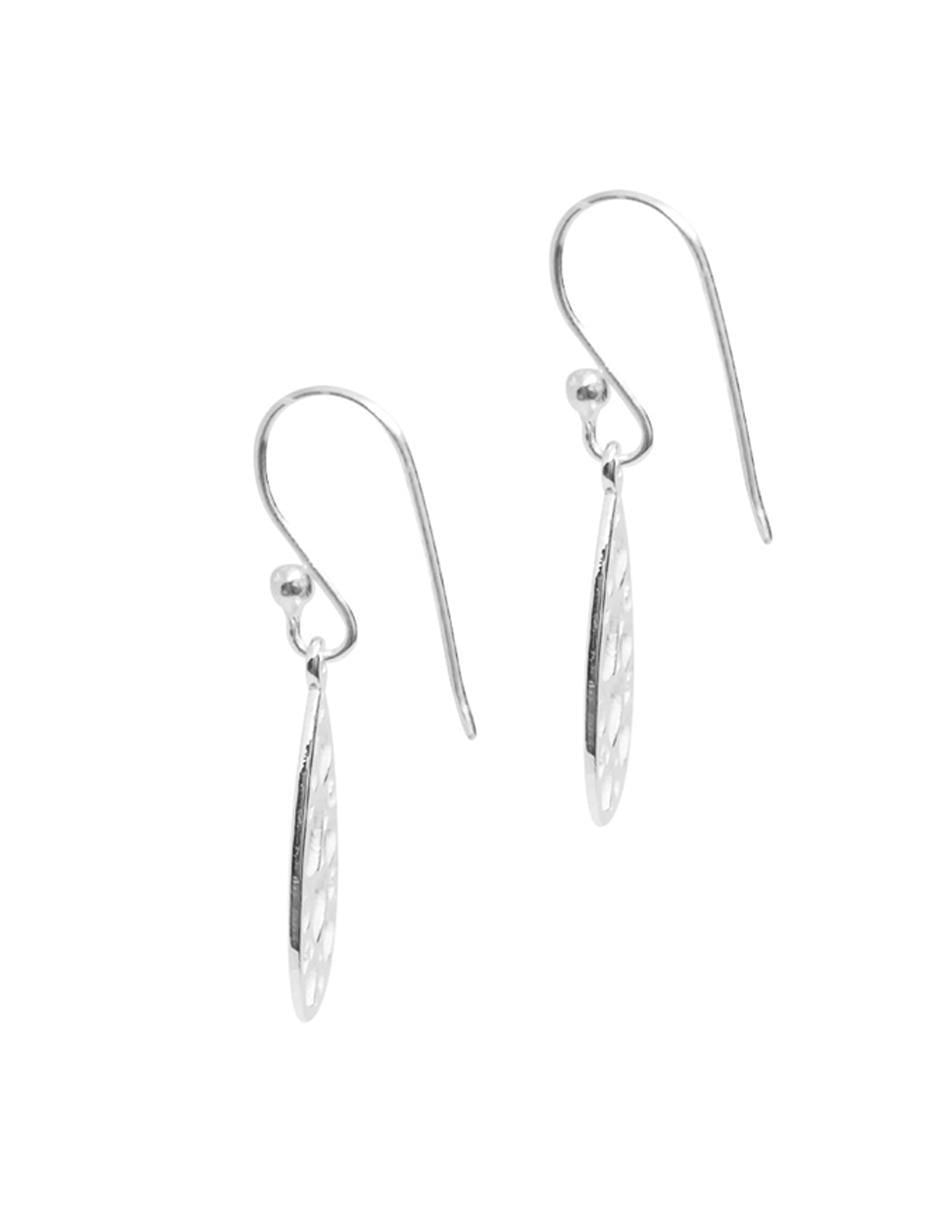 Aretes de gota de plata P 925 con acabado brillante 2