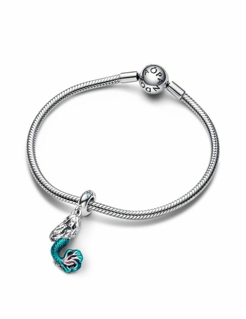Charm de sirena disney princess de plata P 925 zirconia cúbica 3