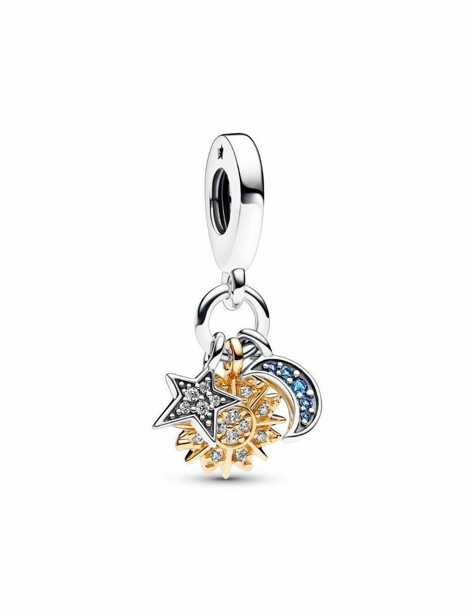 Charm de estrella moments de plata P 925 zirconia cúbica