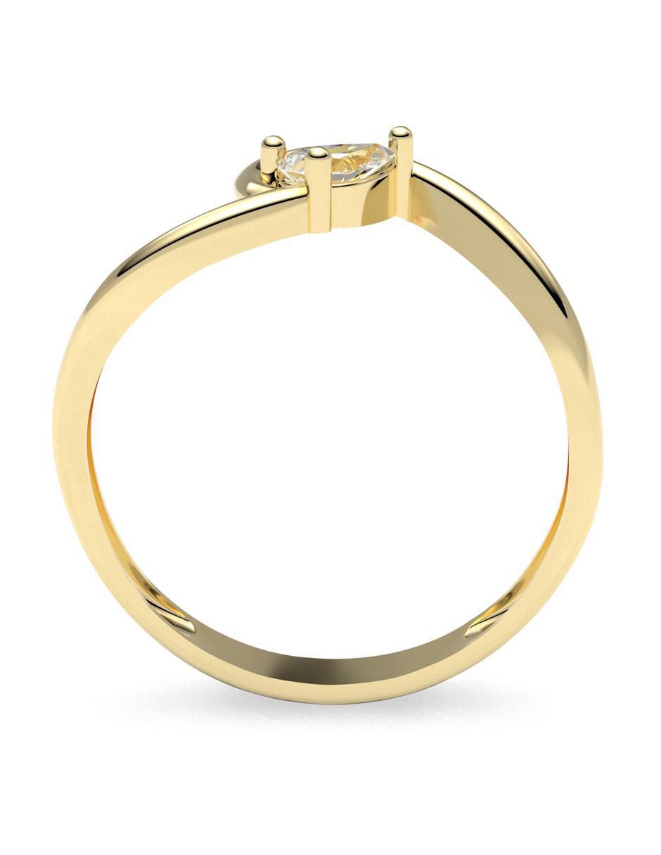 Anillo "de (si aplica)" redondo amelie joyas sin colección sin licencia 14 k "de" oro zirconia