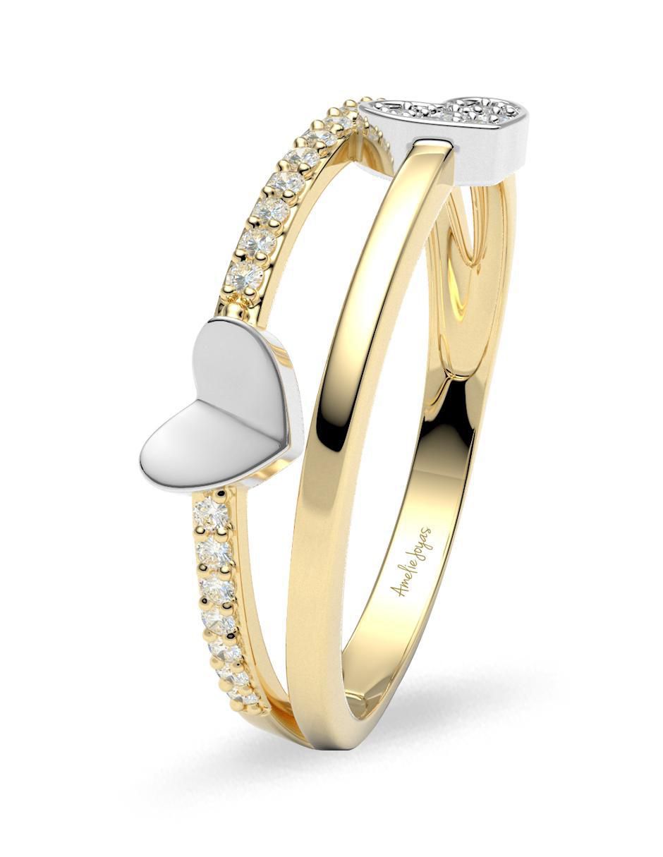 Anillo "de (si aplica)" redondo amelie joyas sin colección sin licencia 14 k "de" oro zirconia