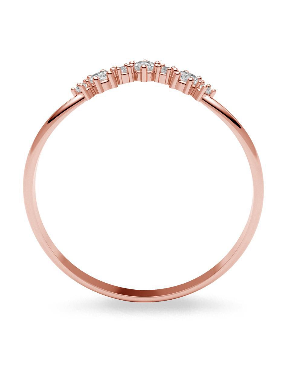 Anillo 14 k de oro zirconia brillante 3