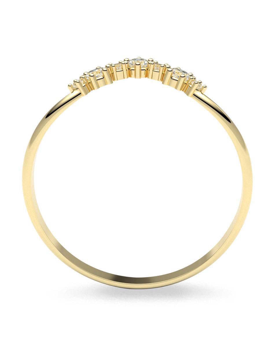 Anillo "de (si aplica)" redondo amelie joyas sin colección sin licencia 14 k "de" oro zirconia