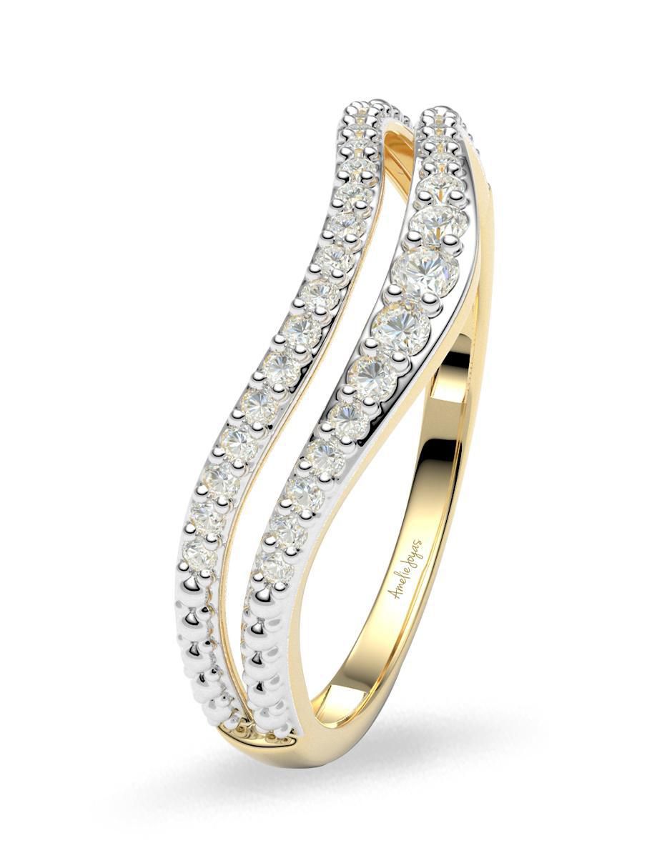 Anillo "de (si aplica)" redondo amelie joyas sin colección sin licencia 14 k "de" oro zirconia