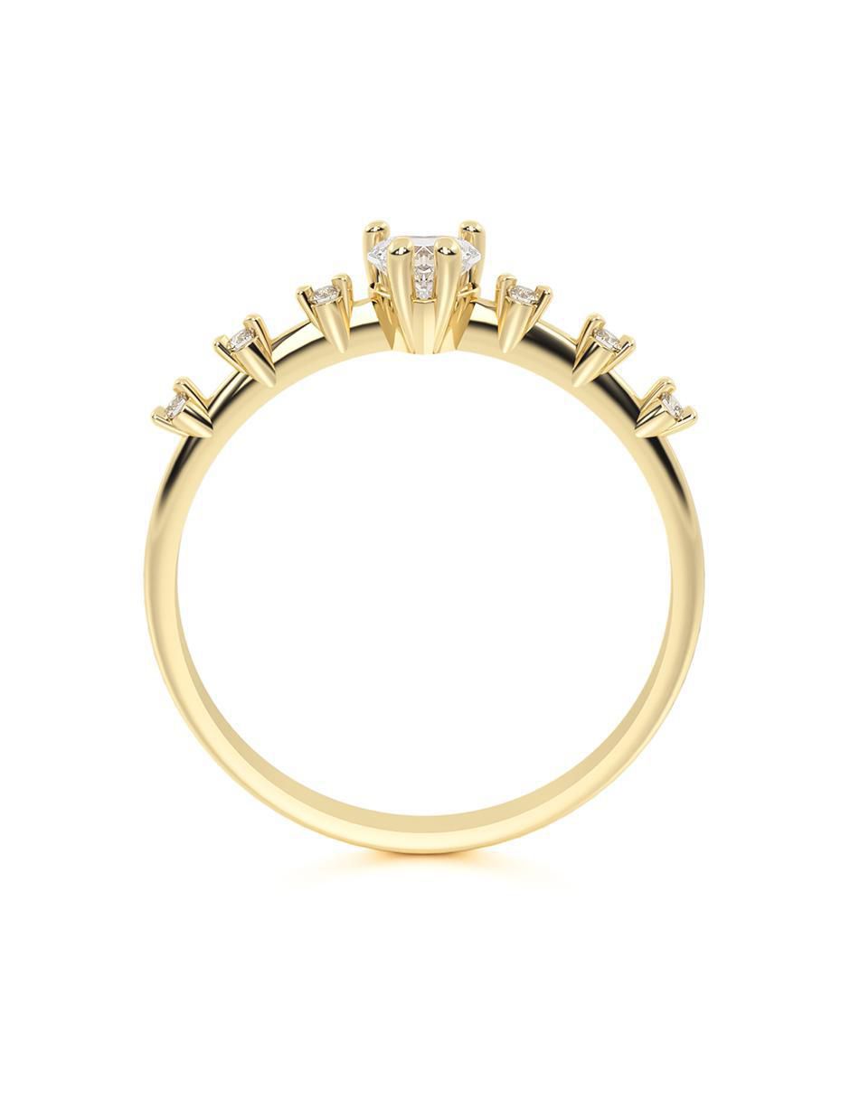 Anillo "de (si aplica)" corazón abba joyas sin familia o colección no aplica 10 k "de" oro zirconia pavé