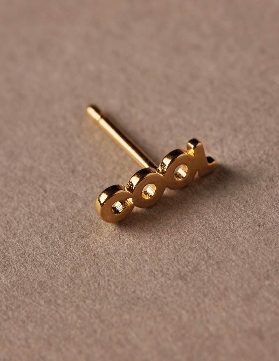 Aretes con acabado baño de oro 2