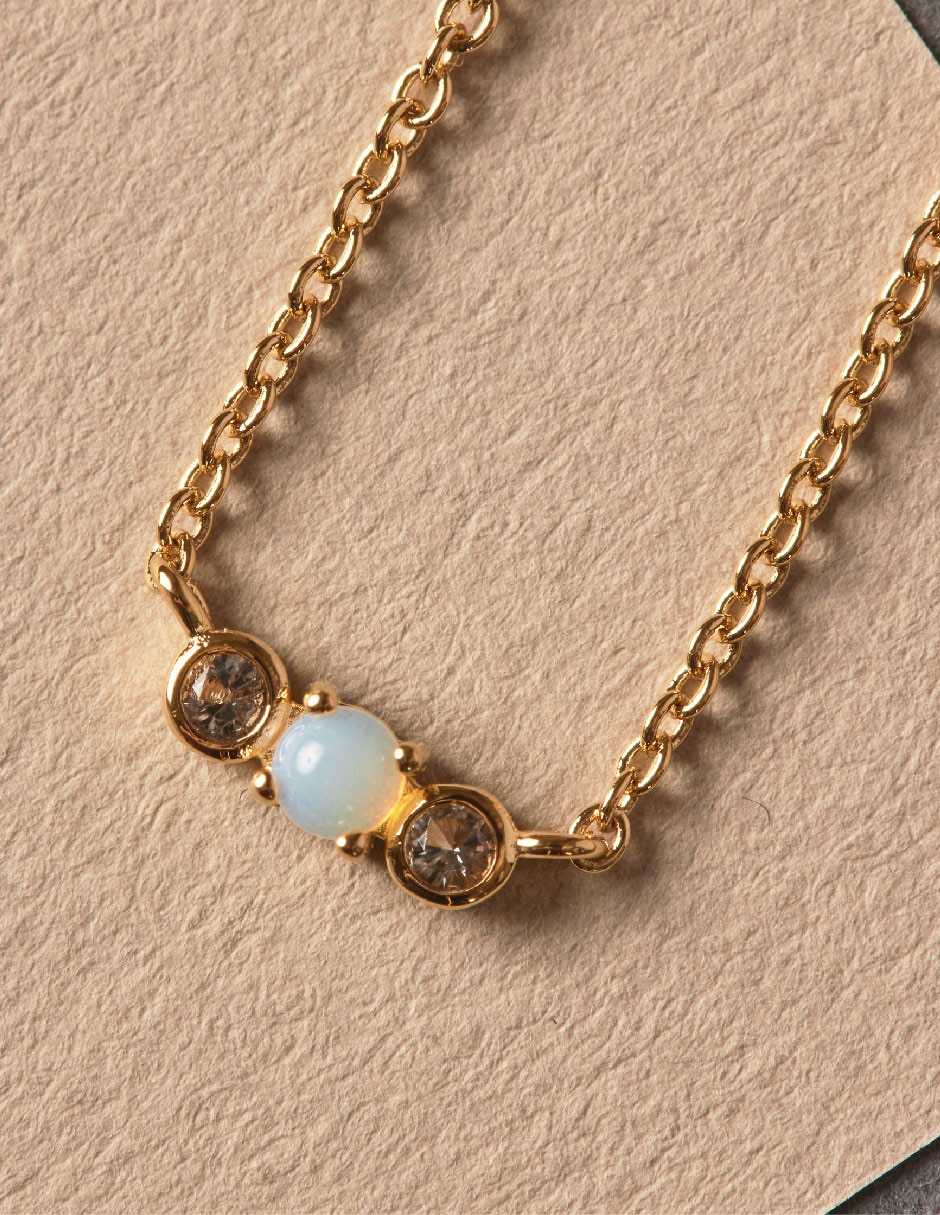 Collar Moon de baño de oro 18 K 2