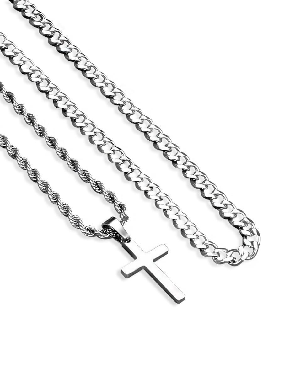 Collar "de (si aplica)" cruz clepsidra ninguna "de" acero inoxidable