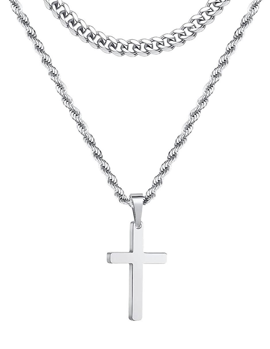 Collar "de (si aplica)" cruz clepsidra ninguna "de" acero inoxidable