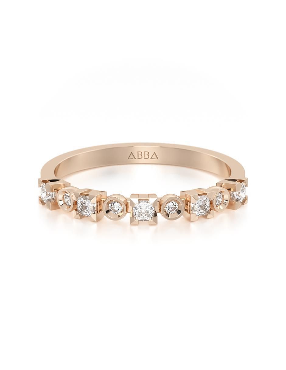 Churumbela geométrica 10 k de oro zirconia pavé Churumbela geométrica 10 k de oro zirconia pavé