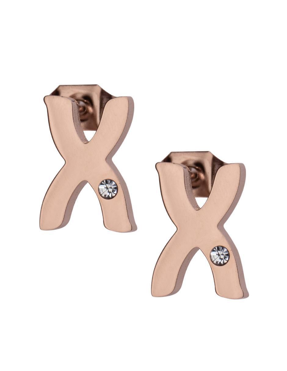 Aretes y collar de letras zirconia cúbica 4