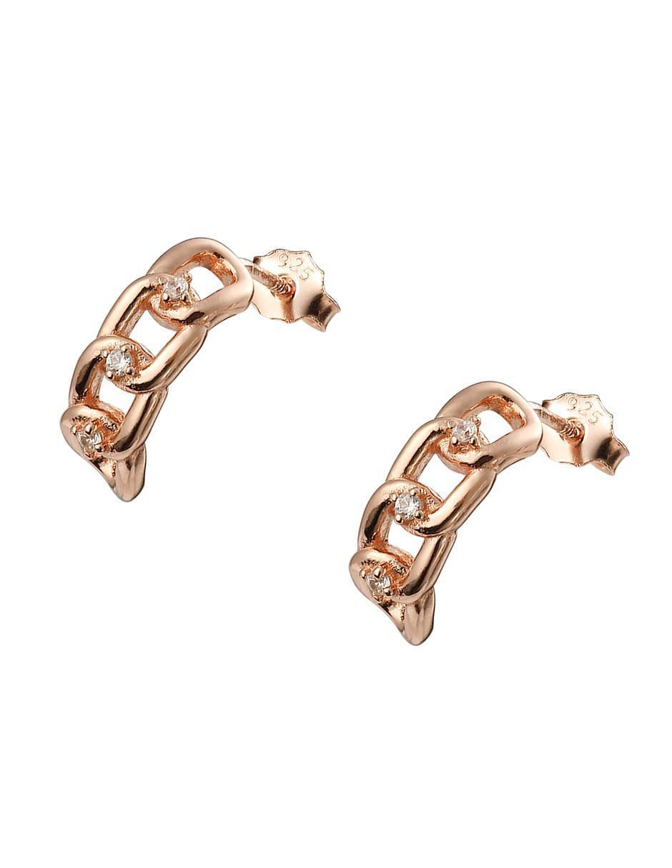 Aretes de plata P 925 con acabado brillante zirconia 2