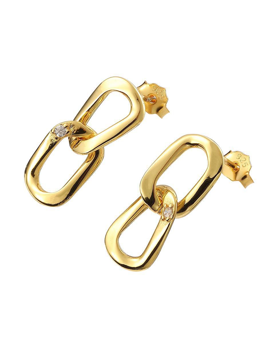 Aretes de plata P 925 con acabado brillante zirconia 2