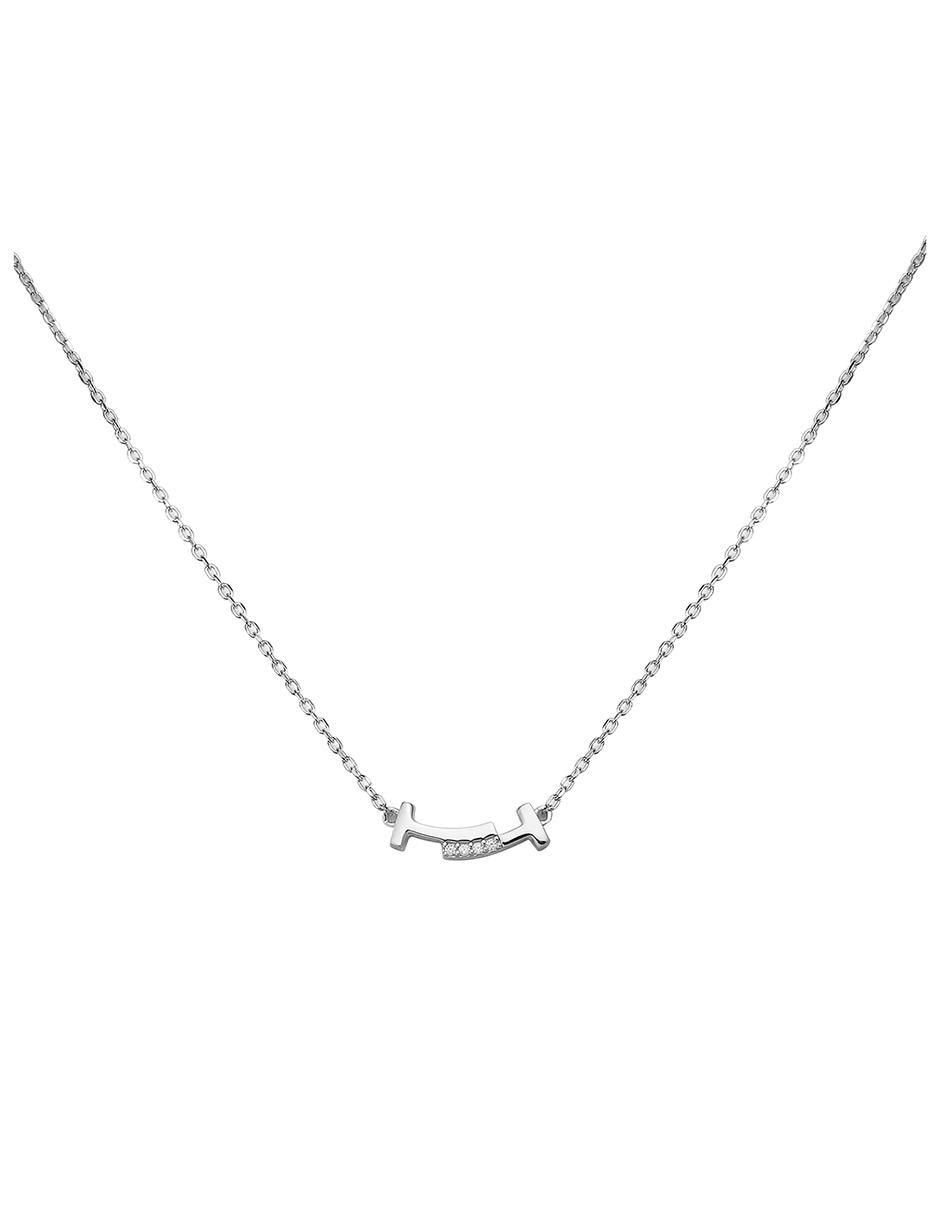 Cadena de letra t de plata P 925