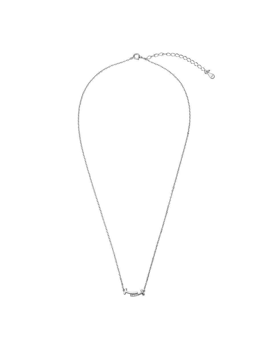 Cadena de letra t de plata P 925 2