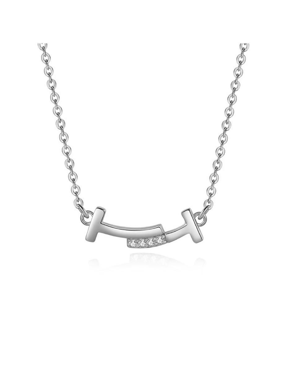 Cadena de letra t de plata P 925 3