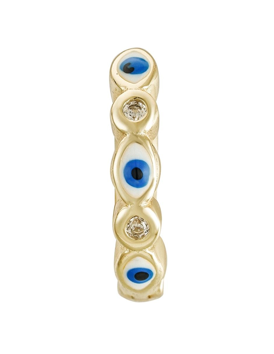 Piercing redondos de plata P 925 con acabado baño de oro zirconia 2