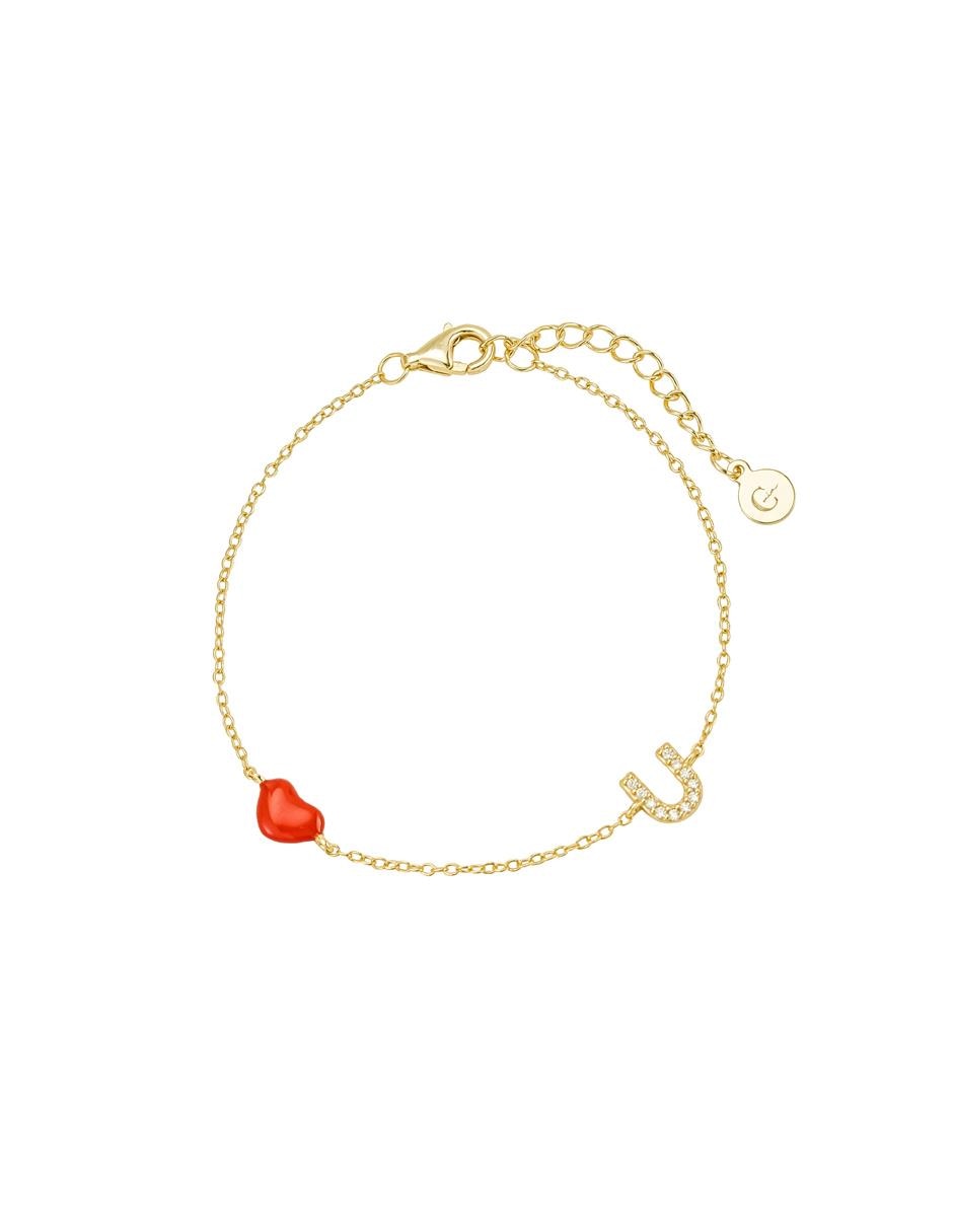 Pulsera de plata con acabado baño de oro