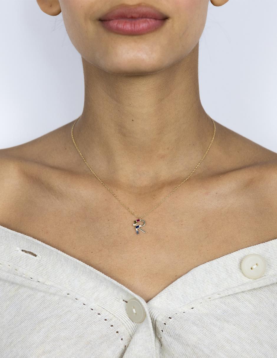 Collar Letter de plata P 925 3