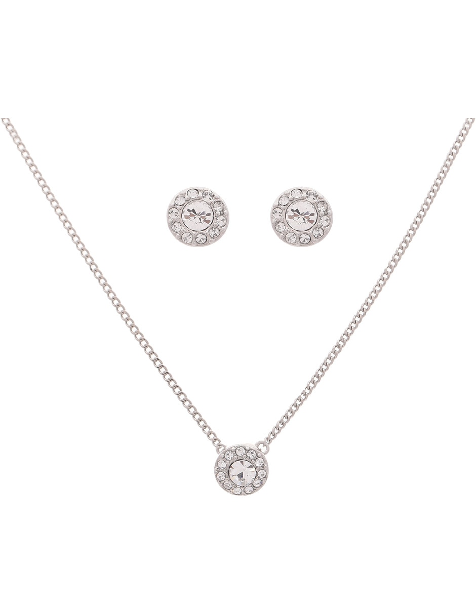 Aretes y collar Basics cristal 1