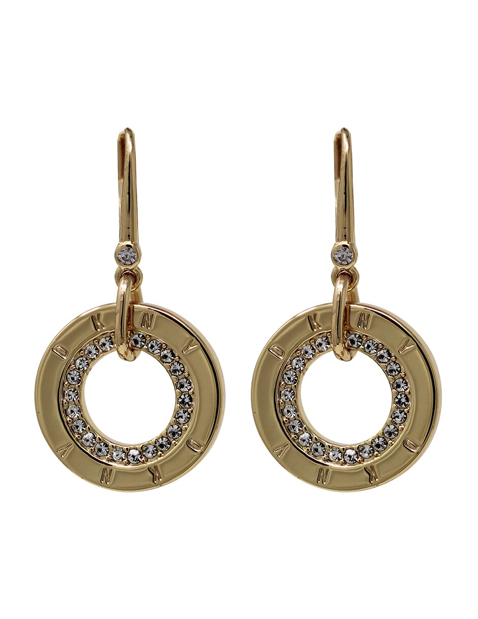 Aretes redondos Cove con acabado brillante cristal 1