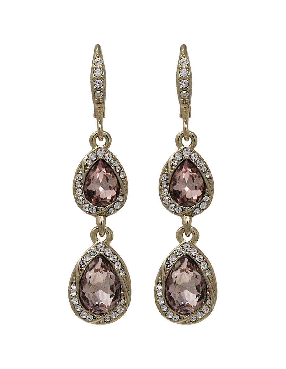 Aretes de gota Midnight Mantra con acabado brillante cristal 1