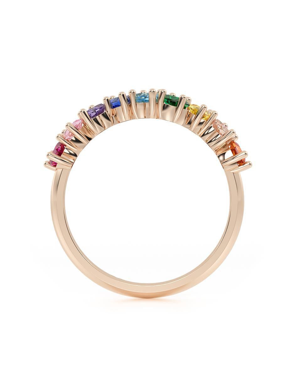 Churumbela de corazón 10 k de oro zirconia pavé 3