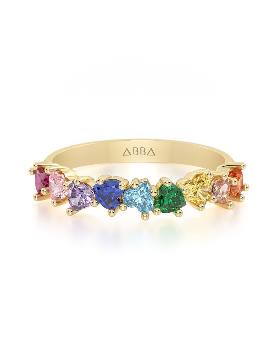 Churumbela de corazón 10 k de oro zirconia pavé