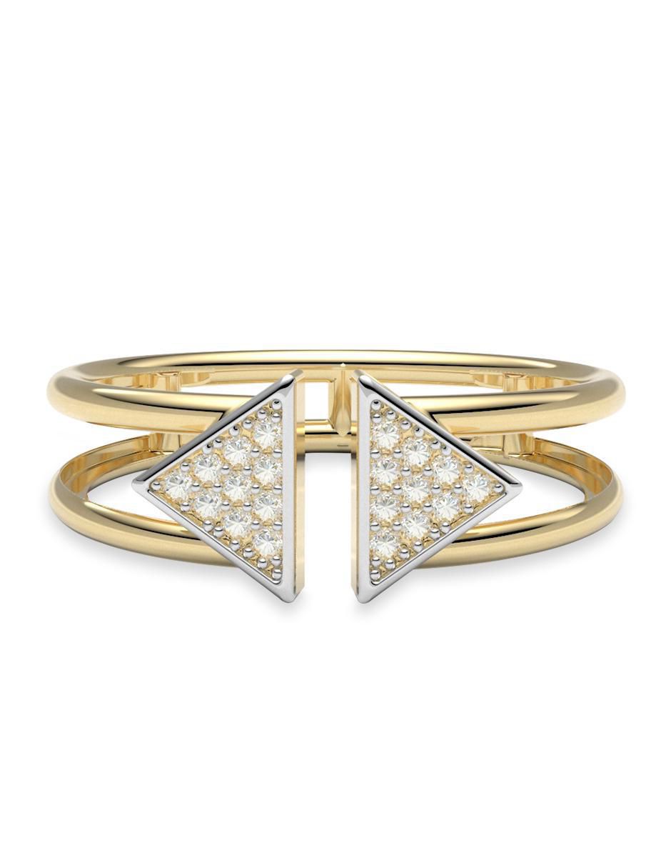 Anillo 14 k de oro zirconia brillante Anillo 14 k de oro zirconia brillante