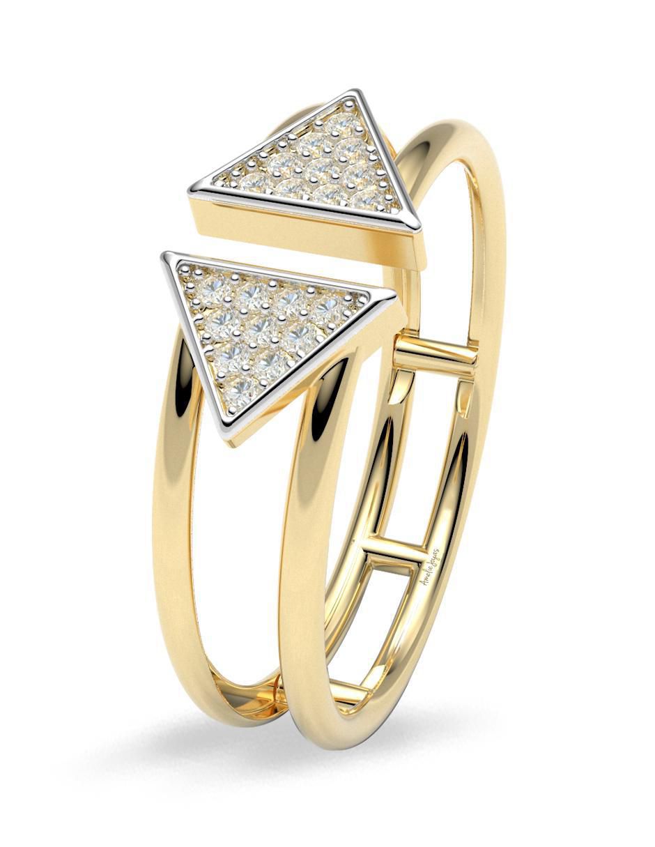 Anillo 14 k de oro zirconia brillante 2