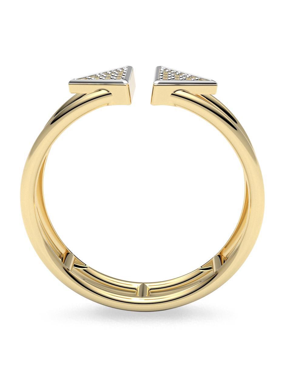 Anillo 14 k de oro zirconia brillante 3