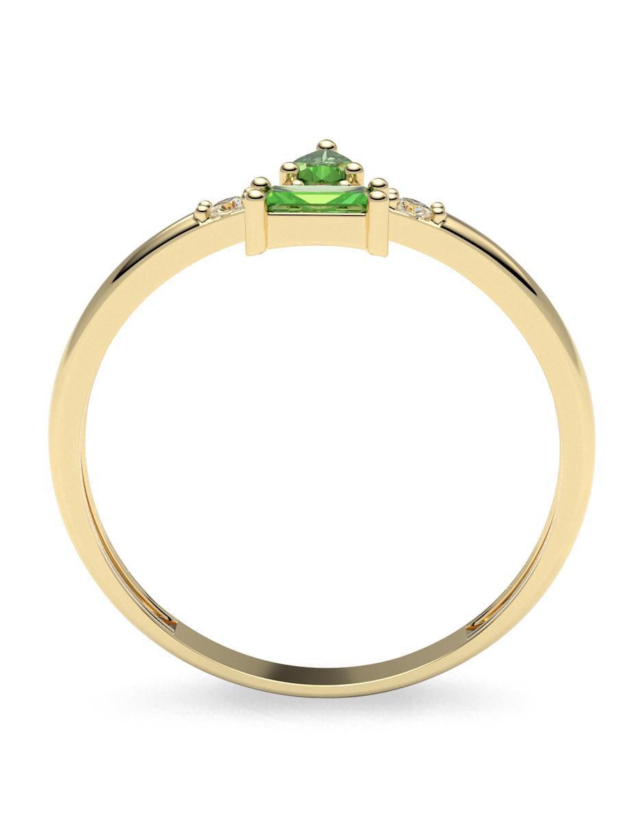 Anillo "de (si aplica)" redondo amelie joyas sin colección sin licencia 14 k "de" oro zirconia