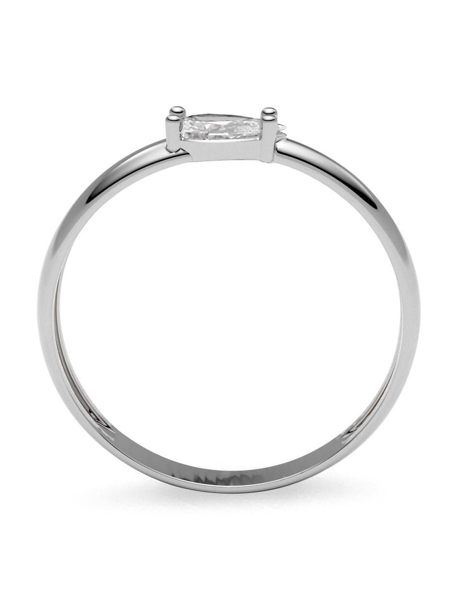 Anillo 14 k de oro zirconia brillante 3