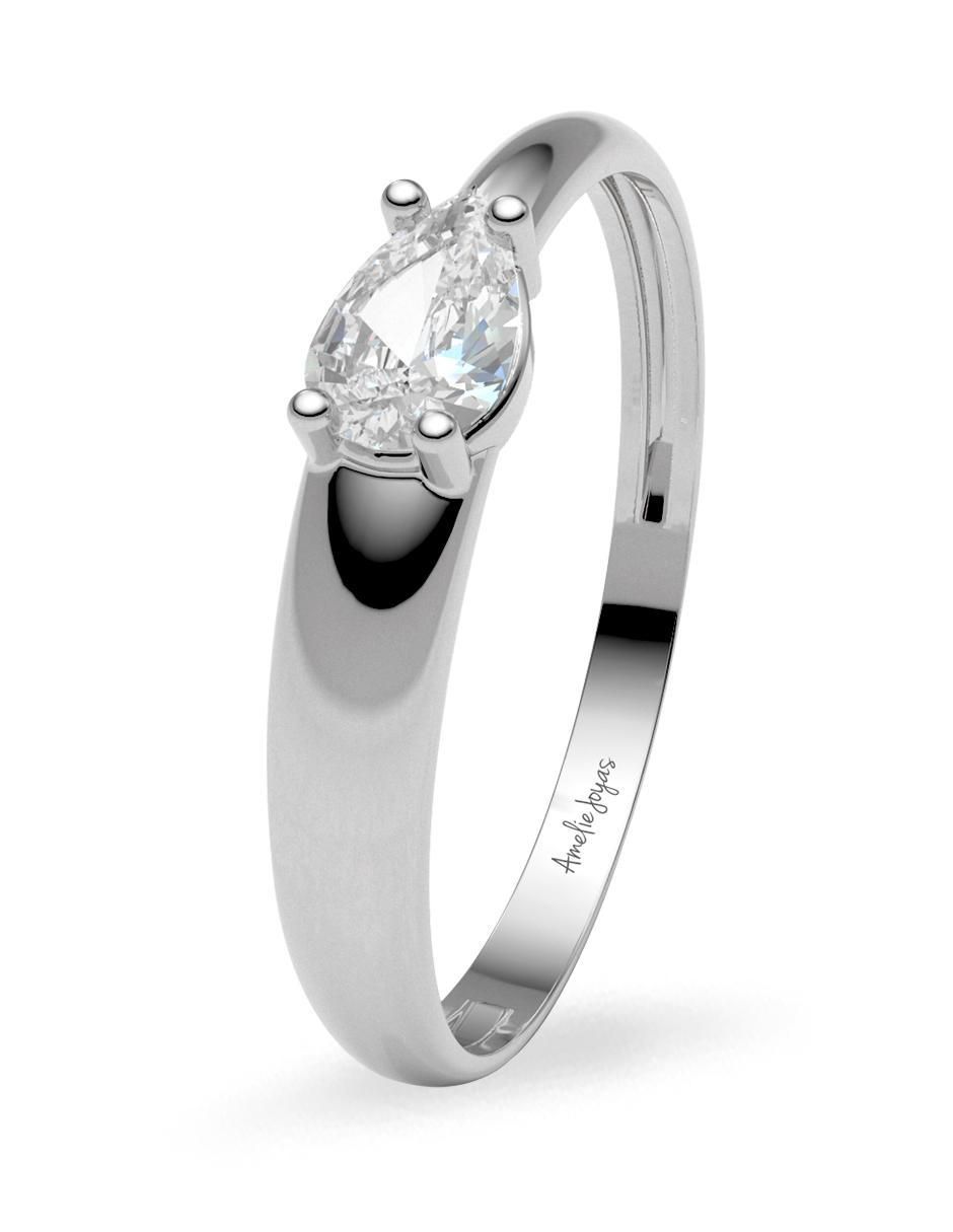 Anillo 14 k de oro zirconia brillante 4