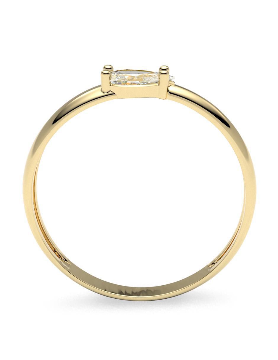 Anillo 14 k de oro zirconia brillante 3