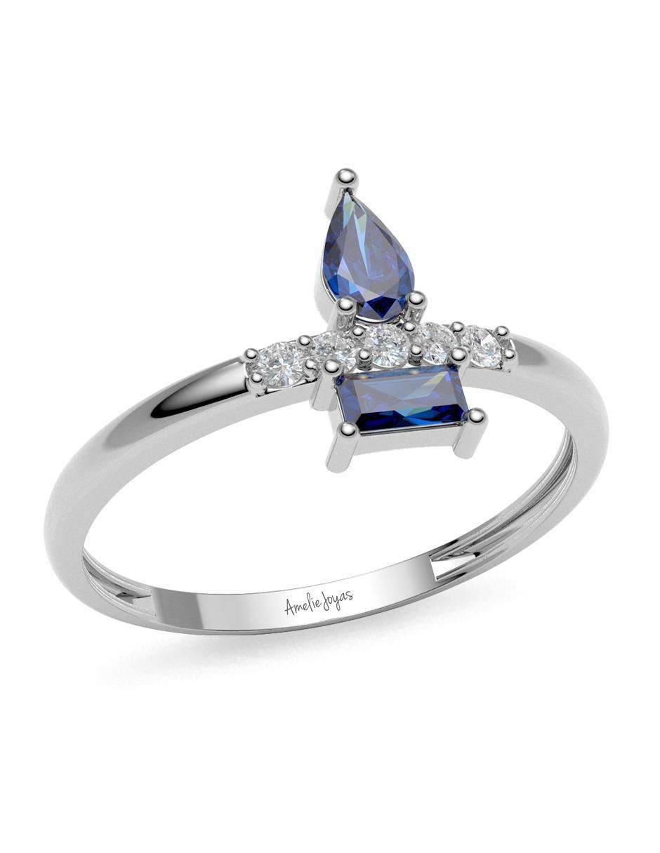 Anillo 14 k de oro zirconia brillante 3