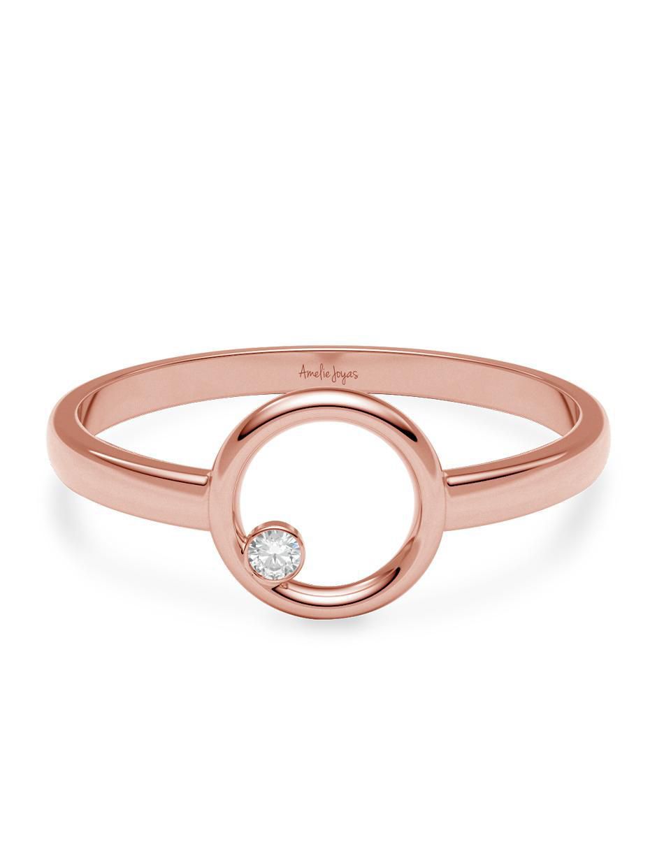 Anillo 14 k de oro zirconia brillante Anillo 14 k de oro zirconia brillante