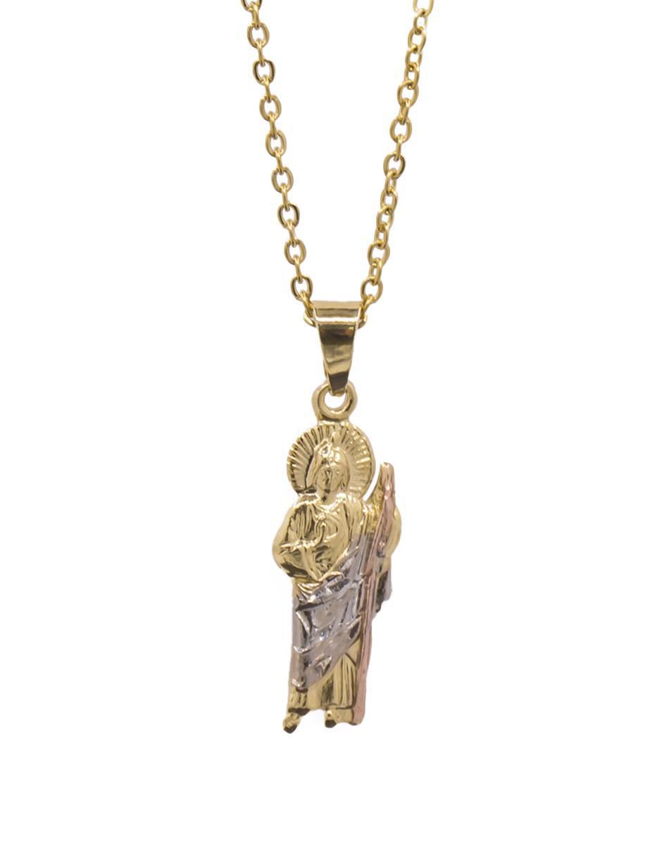 Collar San Judas de baño de oro 10 K