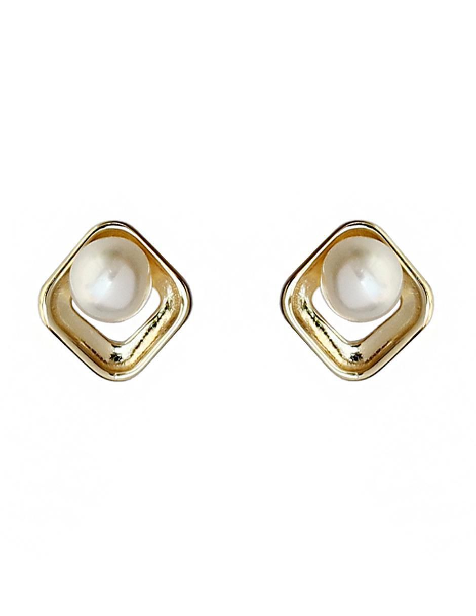 Aretes de plata P 925 con acabado brillante perla Aretes de plata P 925 con acabado brillante perla