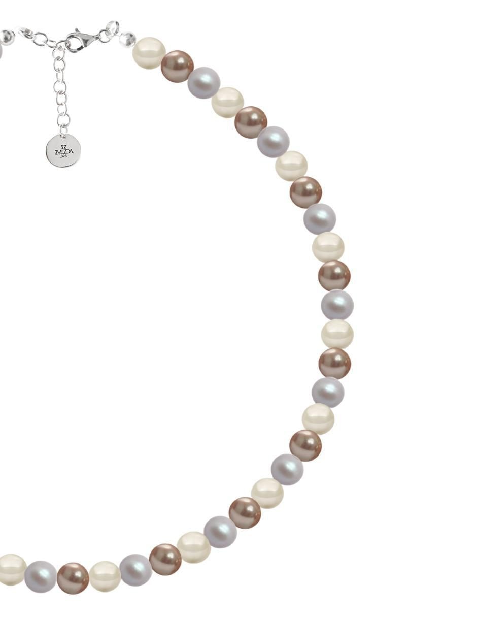 Aretes y collar Pearls de plata P 925 cristal 3