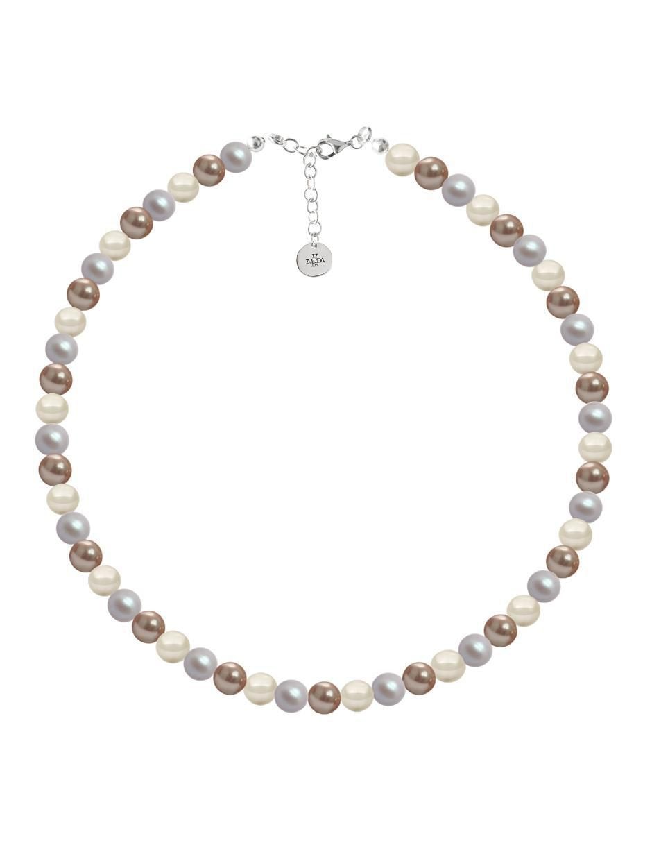 Aretes y collar Pearls de plata P 925 cristal 5