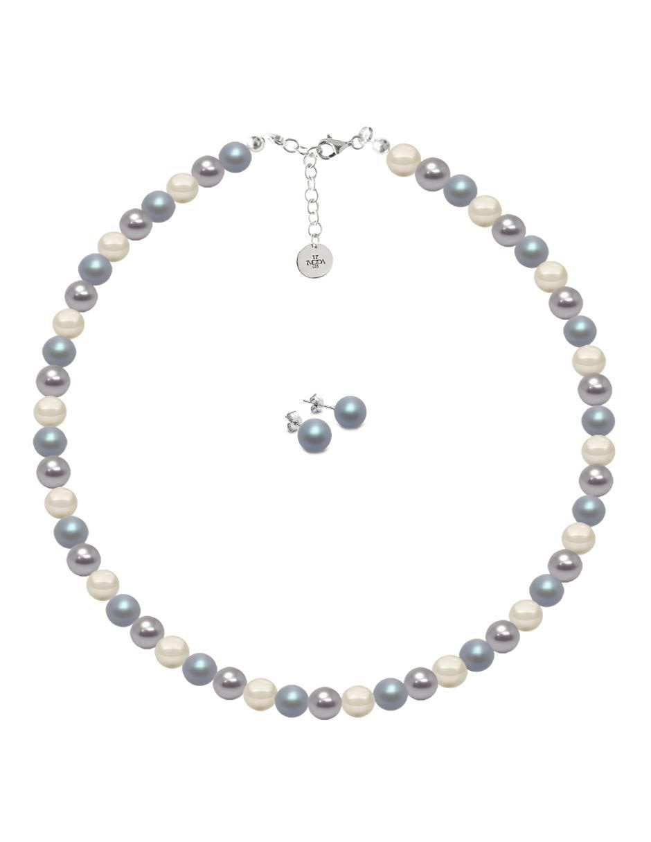 Aretes y collar Pearls de plata P 925