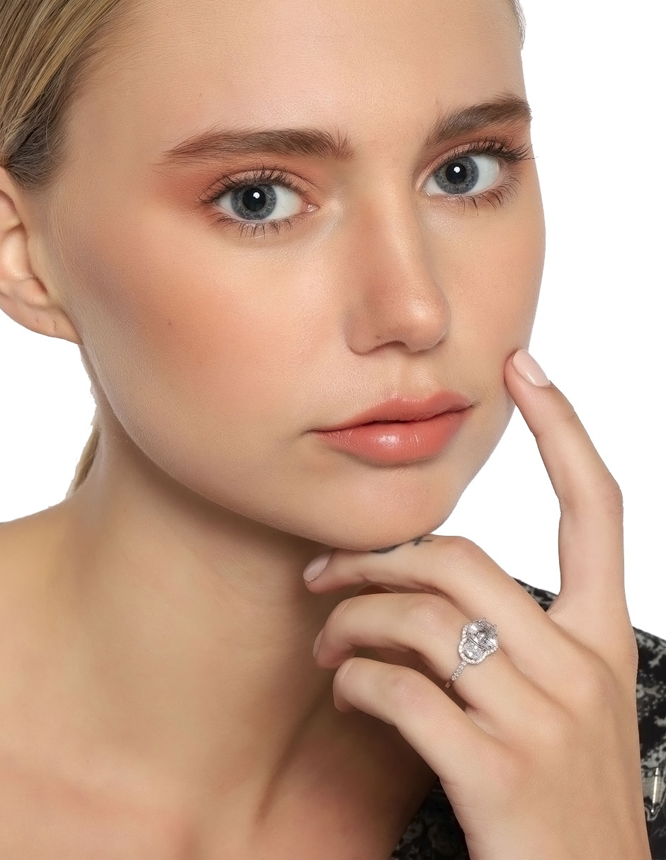 Anillo multi gemas cristal brillante 3