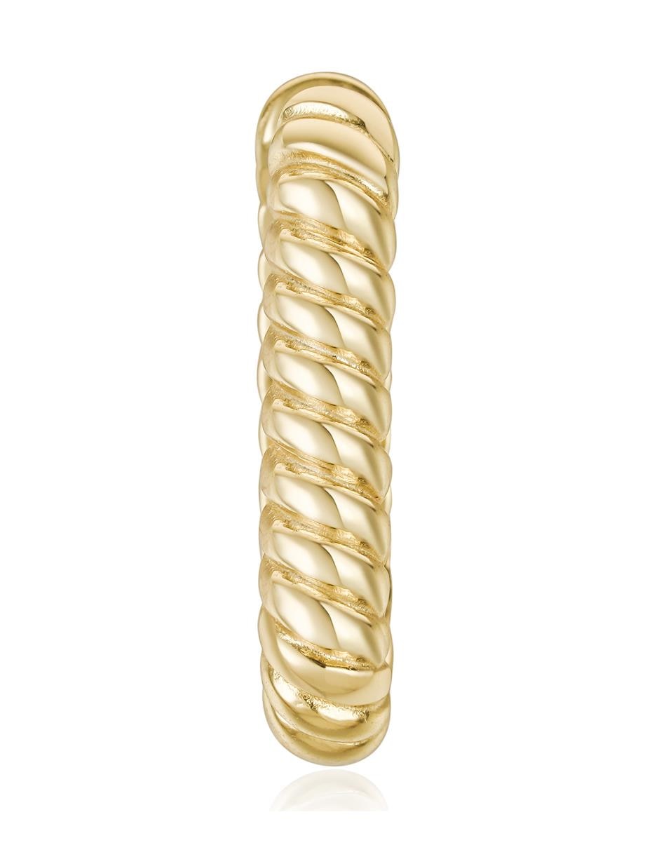 Piercing ovalado de plata P 925 con acabado baño de oro 2