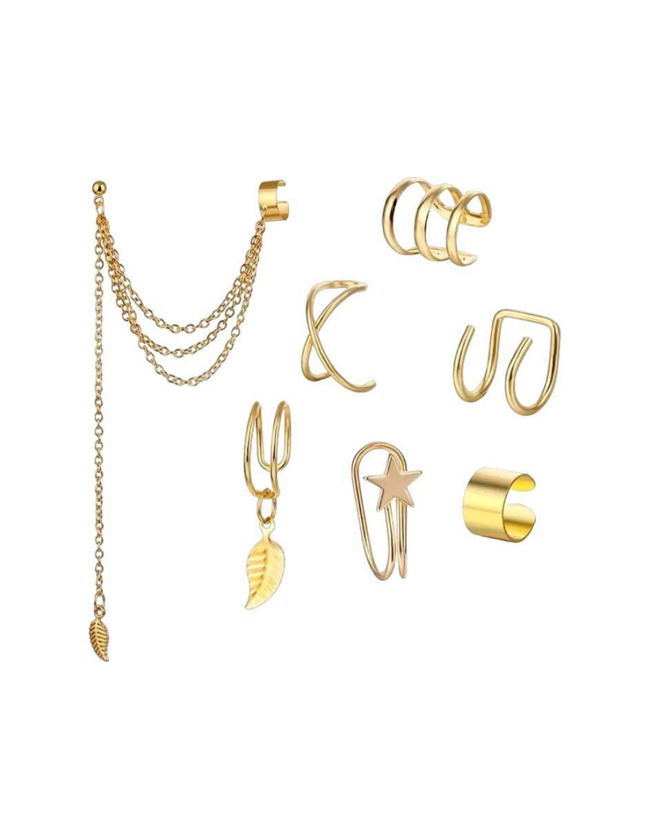 Set de aretes con acabado brillante
