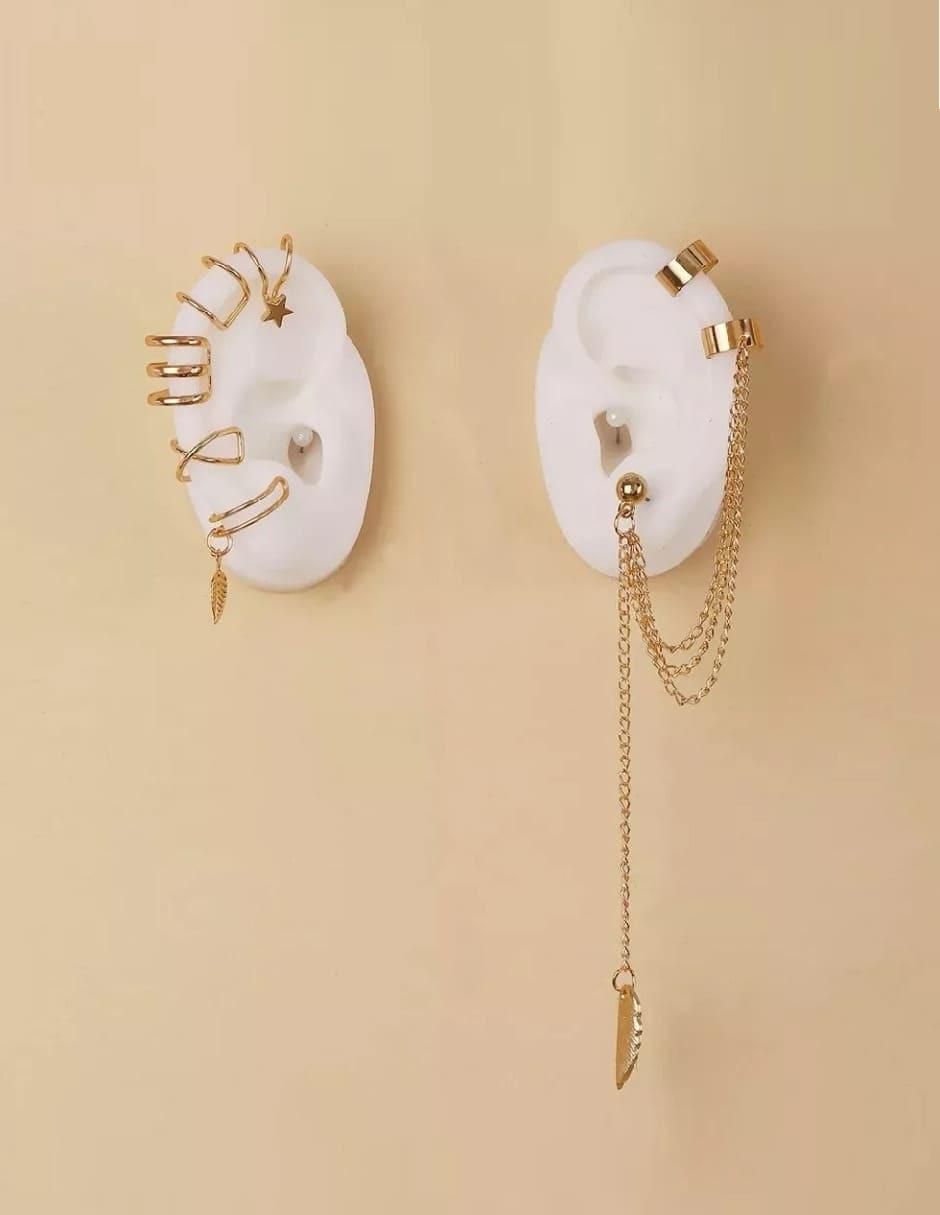 Set de aretes con acabado brillante 2