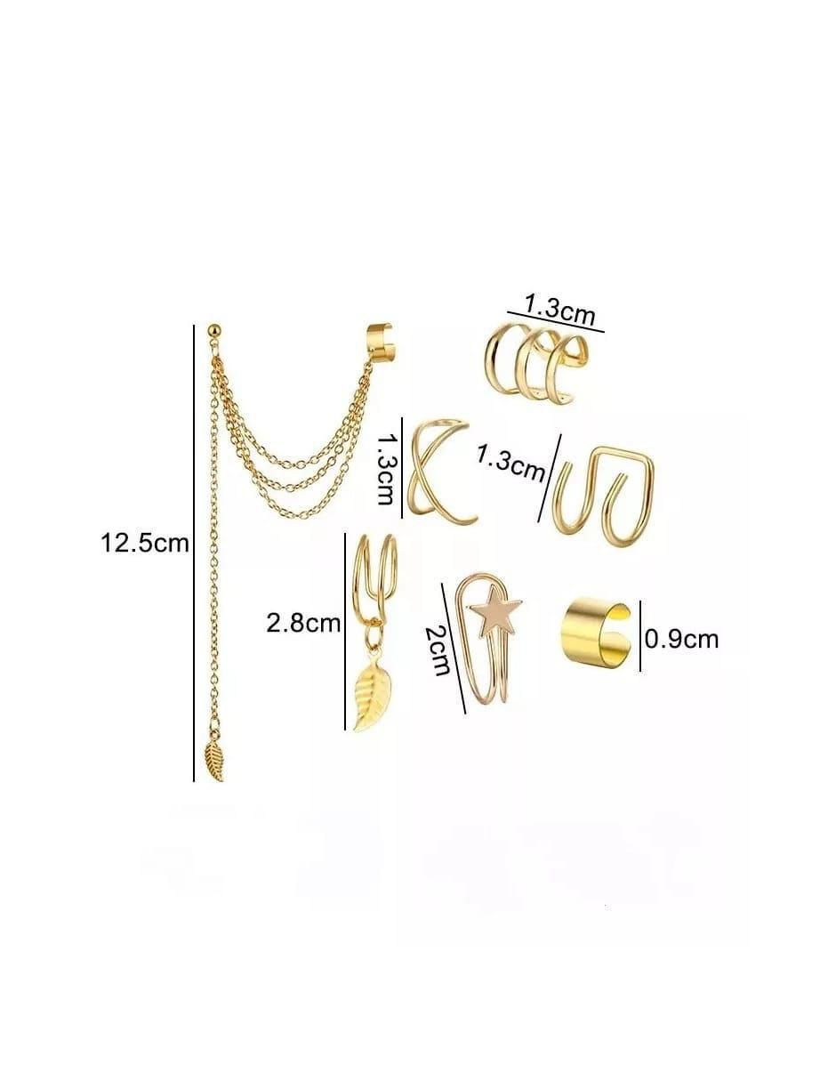 Set de aretes con acabado brillante 4