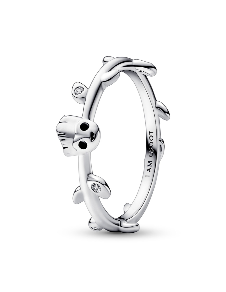 Anillo de hoja Marvel Guardianes de la Galaxia P 925 de plata zirconia cúbica brillante