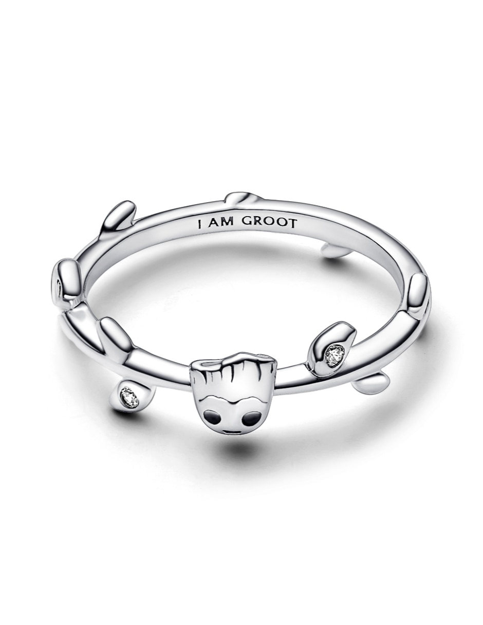 Anillo de hoja Marvel Guardianes de la Galaxia P 925 de plata zirconia cúbica brillante 2
