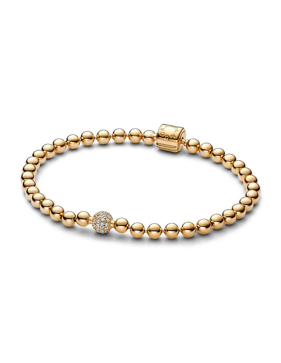 Pulsera de plata P 925 con acabado baño de oro